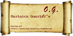 Osztoics Gusztáv névjegykártya